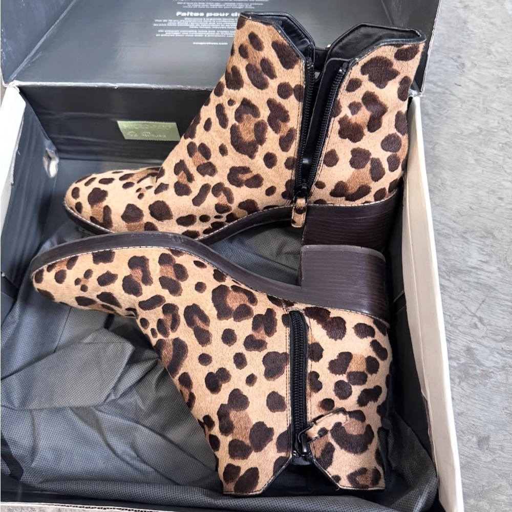 Leopard Print Ankle Boots